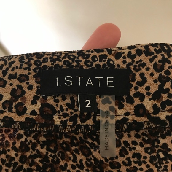 1. State Leopard Print Skirt - Picture 6 of 7